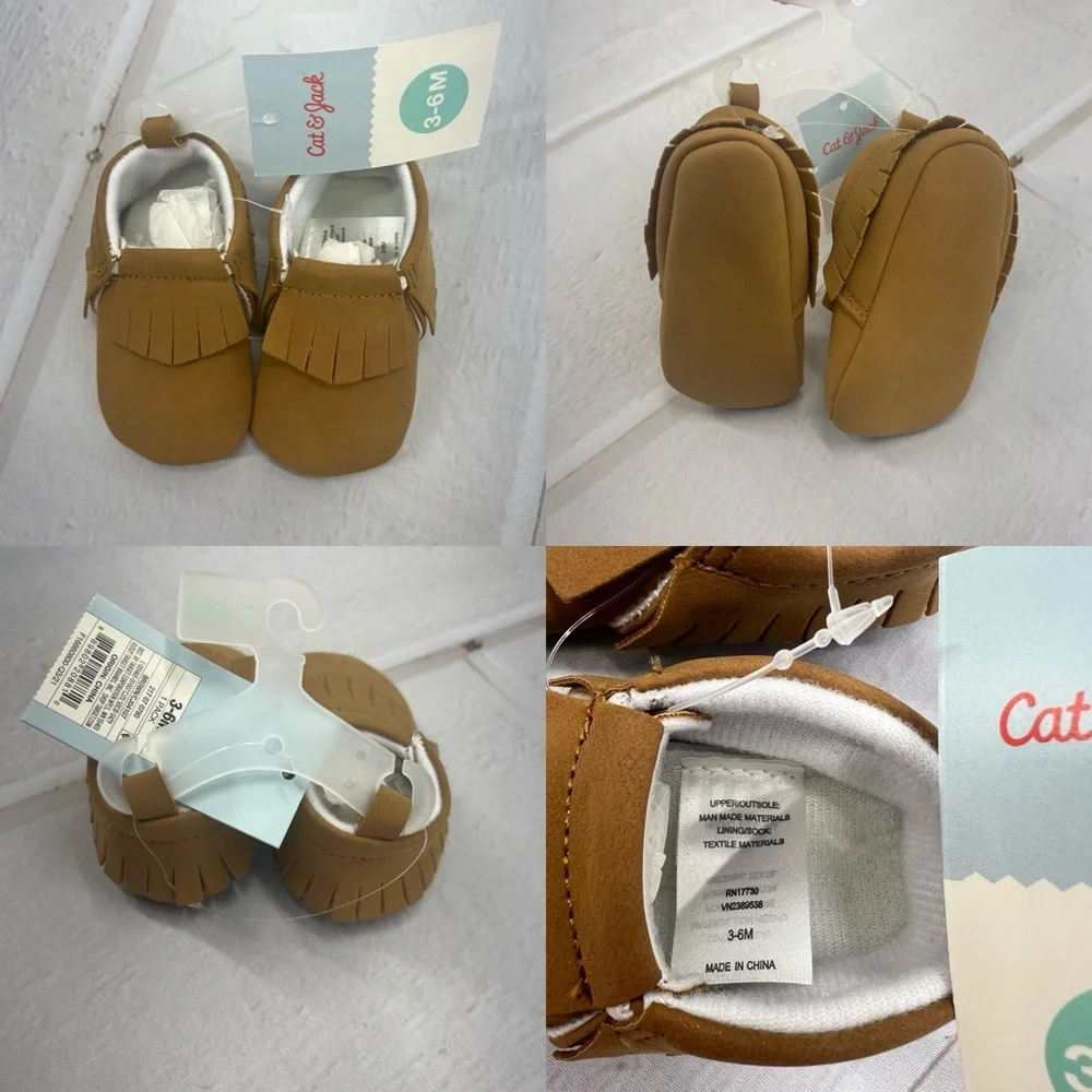 NWT Baby Classic Brown Moccasins 3-6 Months‎